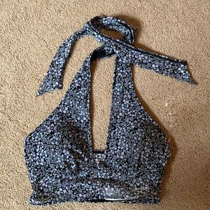 Gilly hicks floral tie around neck bralette.